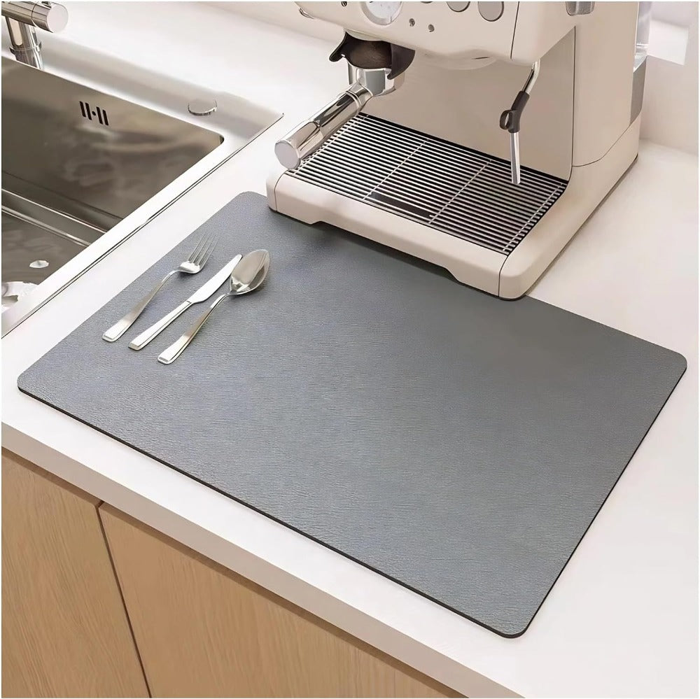 Quick Dry Kitchen Dish Mat | Highly Absorbent 4