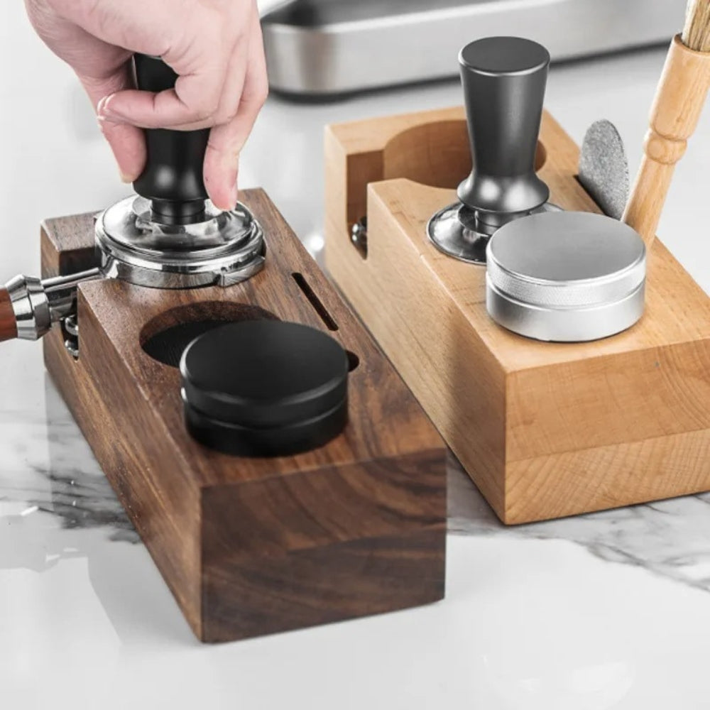 Rectangular Wood Coffee Tamper Station 5