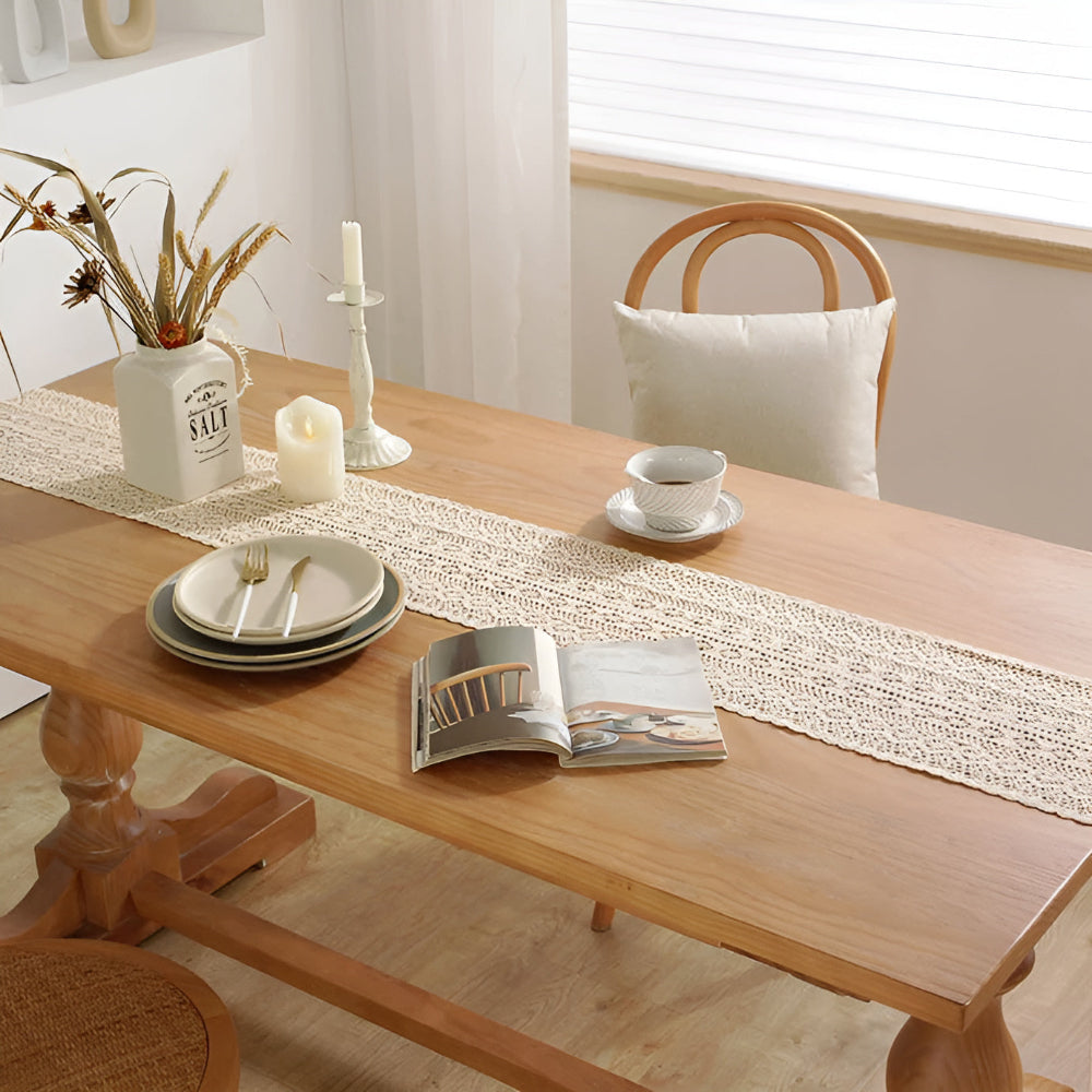 Rustic Crochet Bloom Table Runner 3