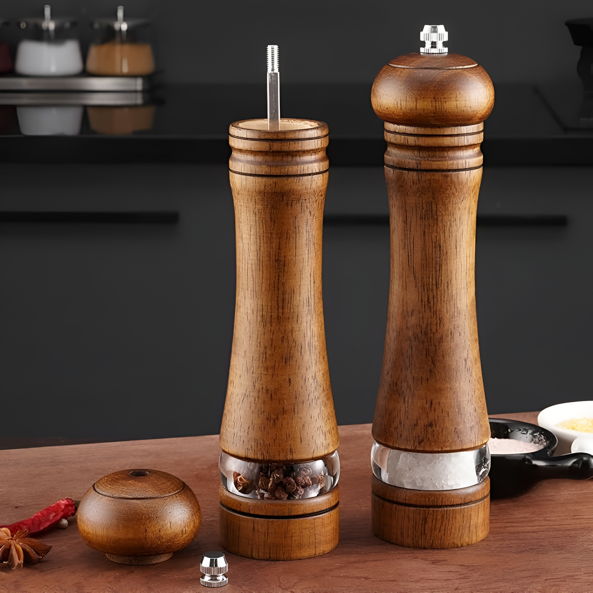 Rustic Oak Seasoning Grinder 5