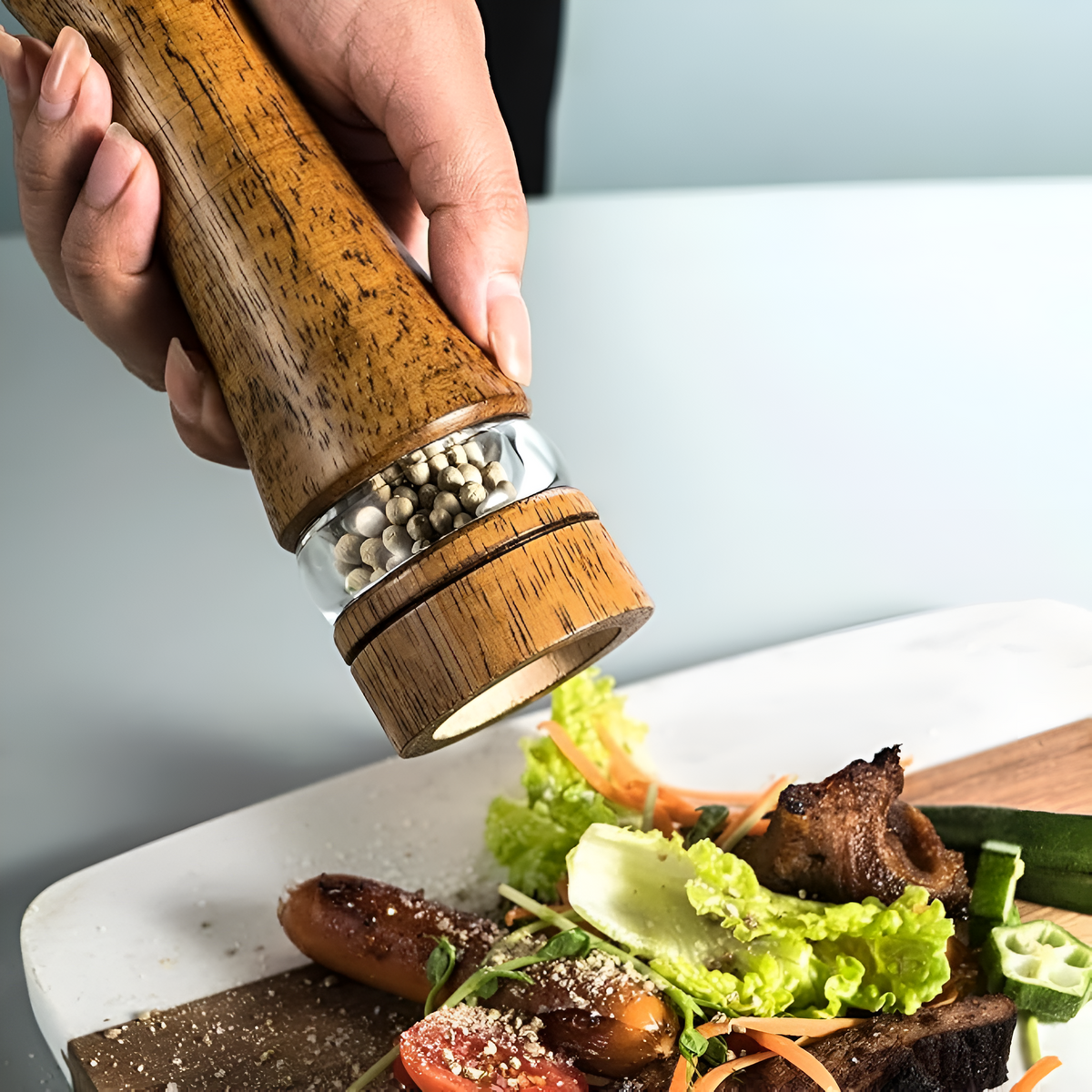 Rustic Oak Seasoning Grinder 7