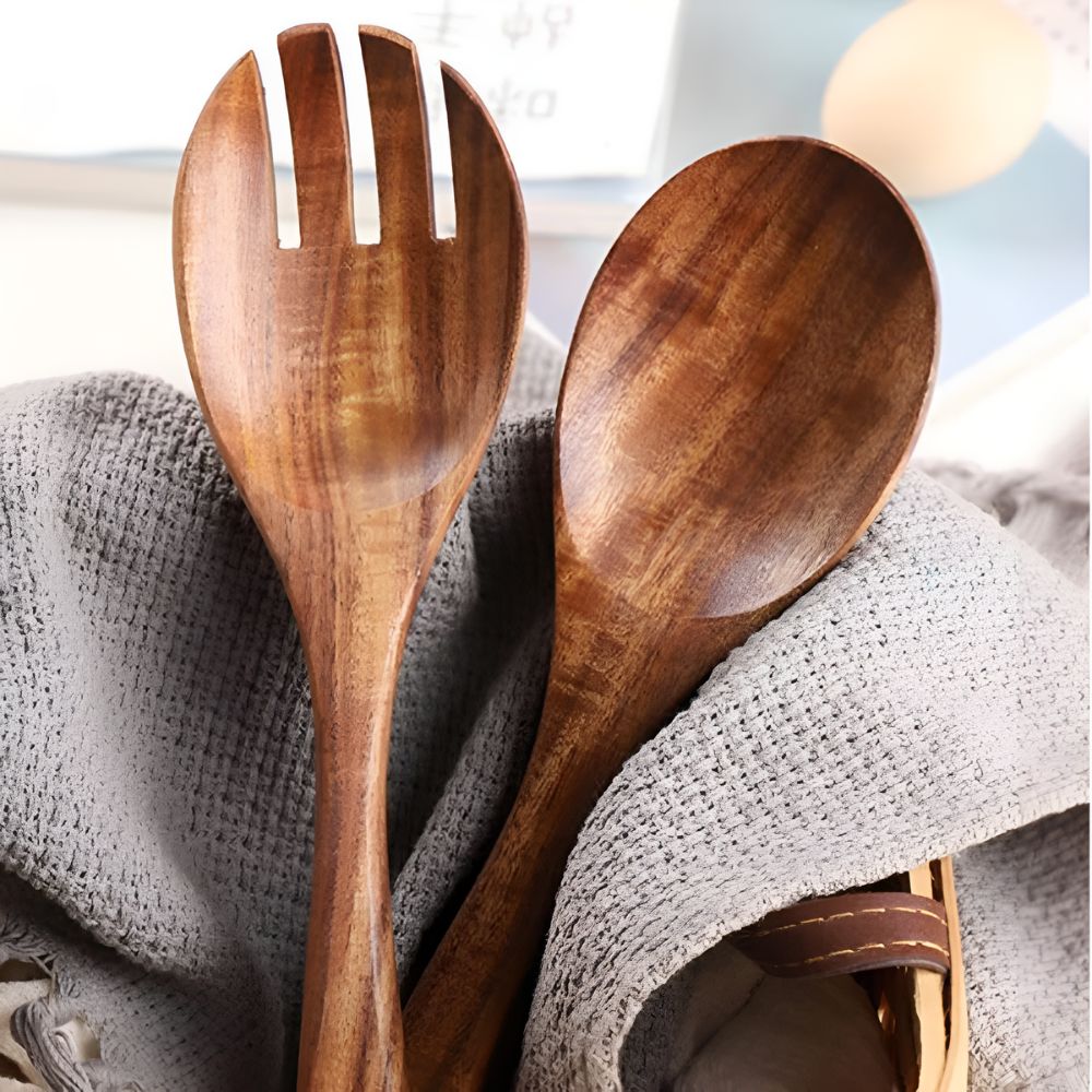 Rustic Teak Serving Set | 2 Pcs 4