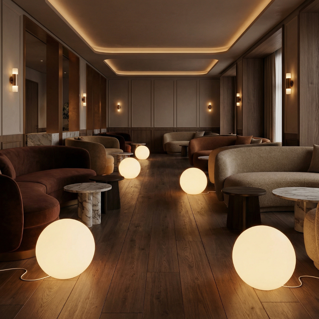 Sculptural Floor Lamp | Globe-Shaped Design for Soft Light Diffusion | Minimalist Style for Modern Interiors