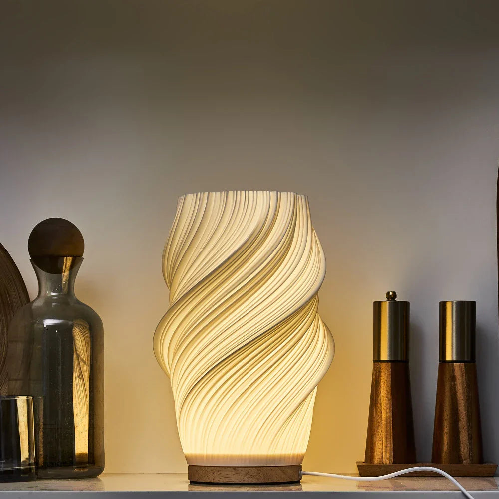 Pleated LED Table Lamp | Soft Sculptural Glow