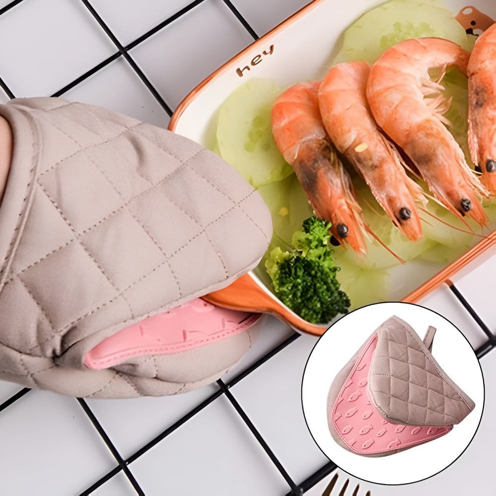 Silicone Quilted Heatproof Kitchen Mitts 3