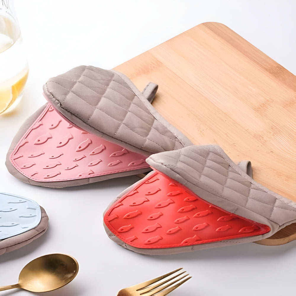 Silicone Quilted Heatproof Kitchen Mitts 6