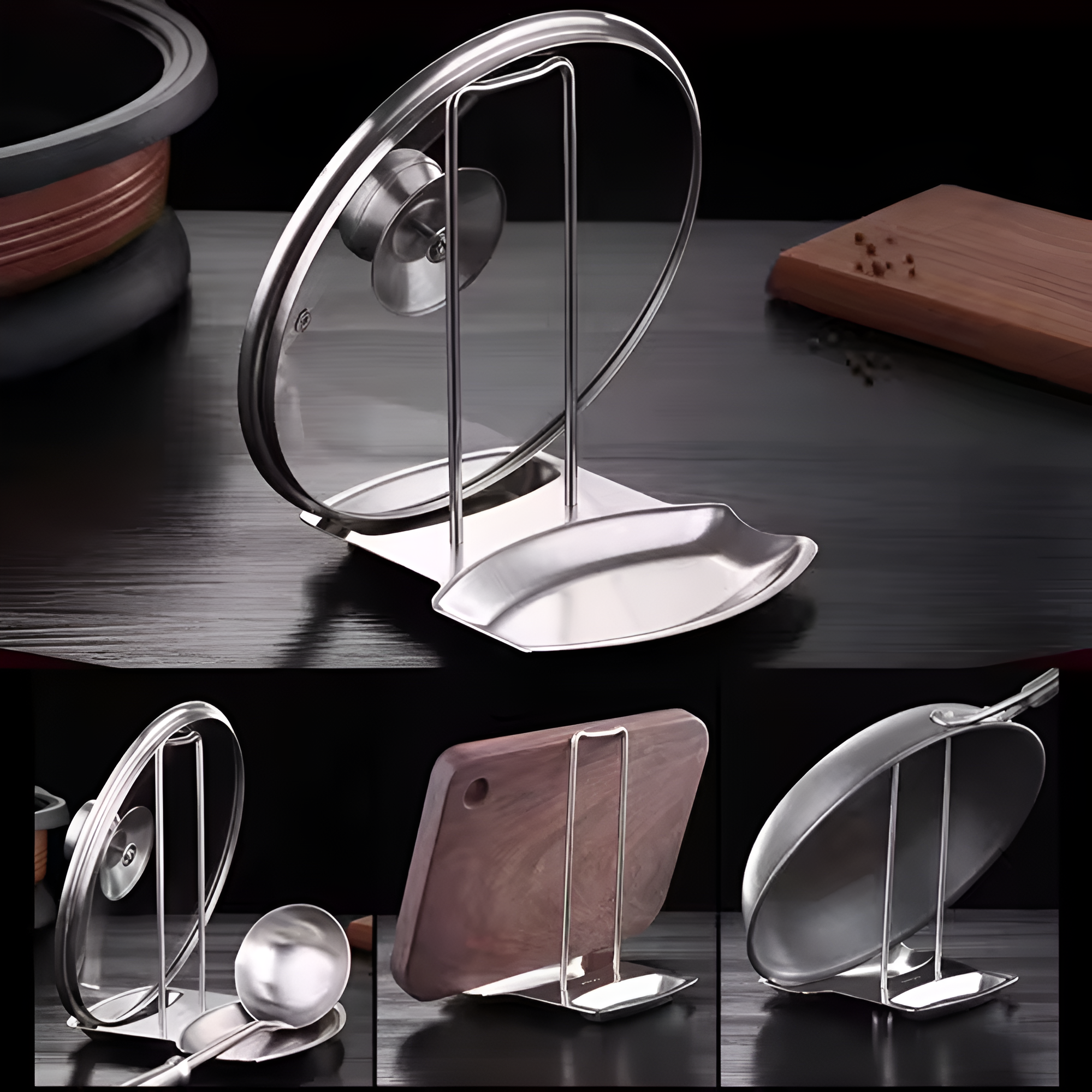 Sleek Pot Lid Holder Rack 5