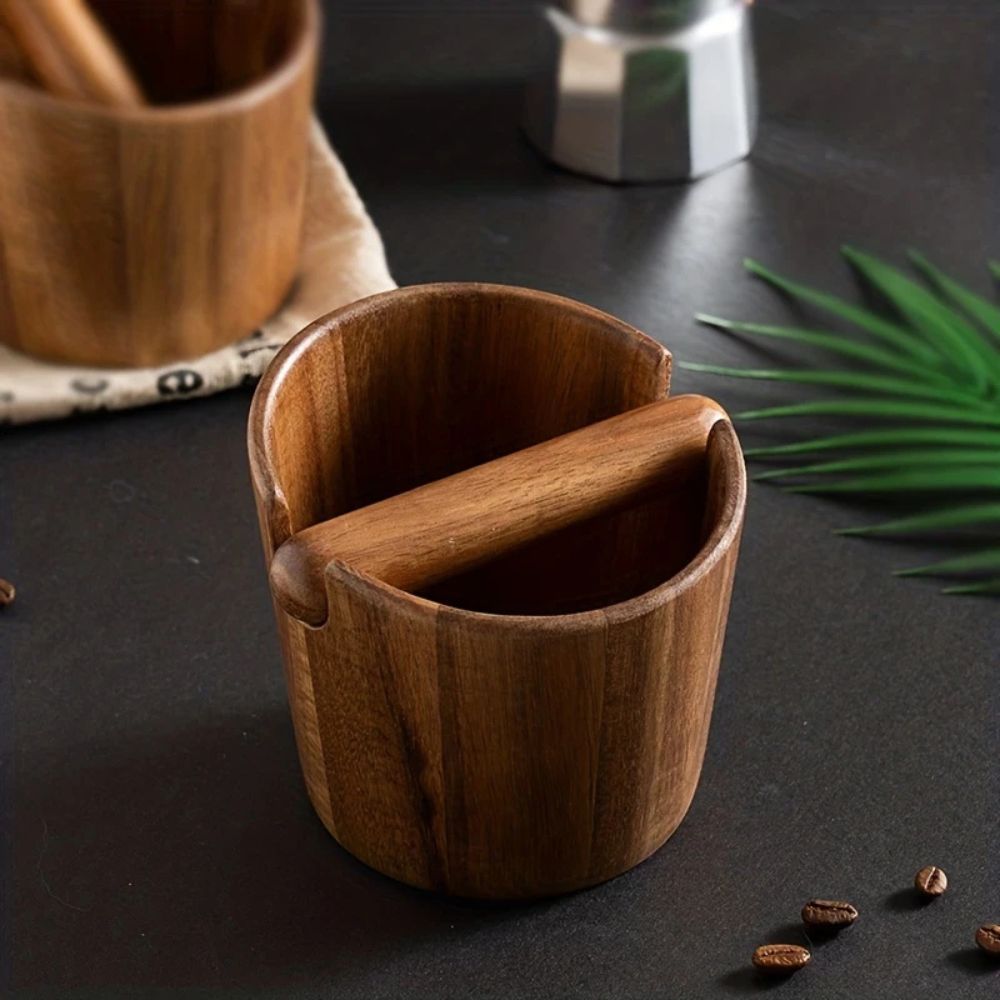 Solid Wood Coffee Knock Box 0