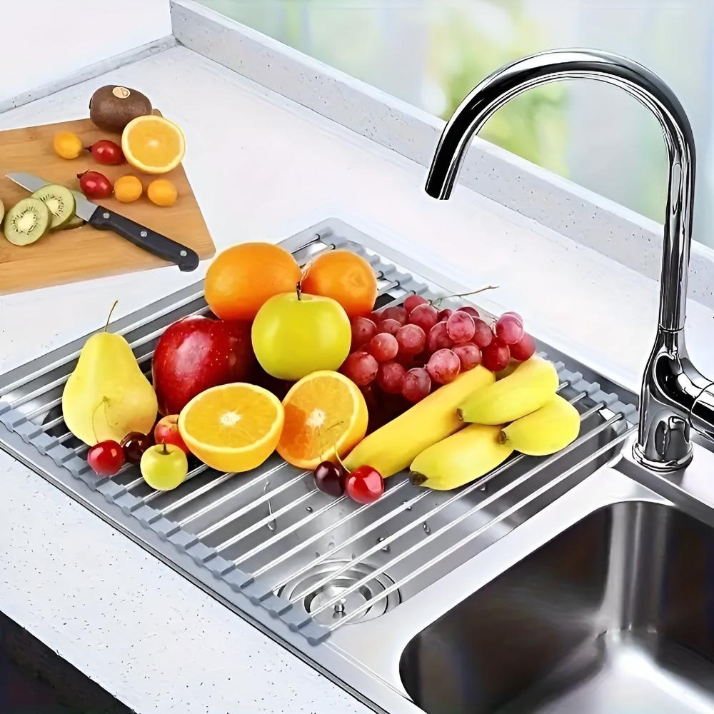 Stainless Steel Dish Drying Rolling Rack 1