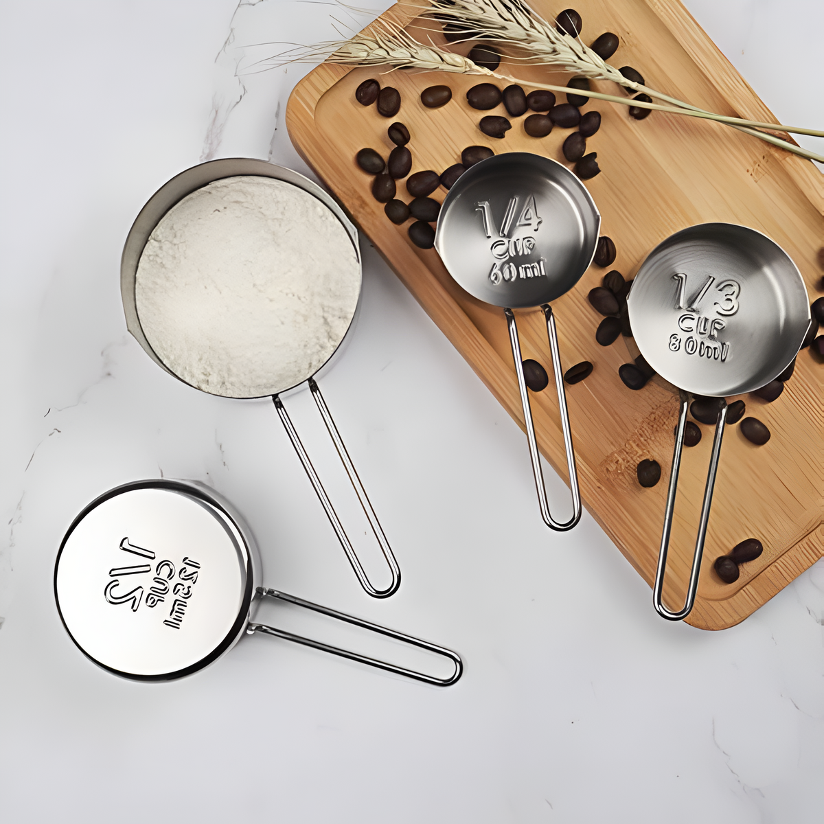 Stainless Steel Measuring Cup | 4Pcs Set 5