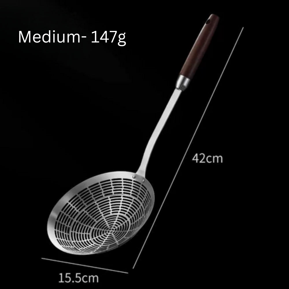 Stainless Steel Wooden Strainer Ladle 4