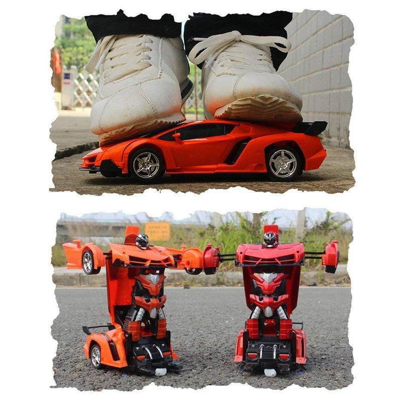 Kids Remote Control Transforming Robot Car Toy