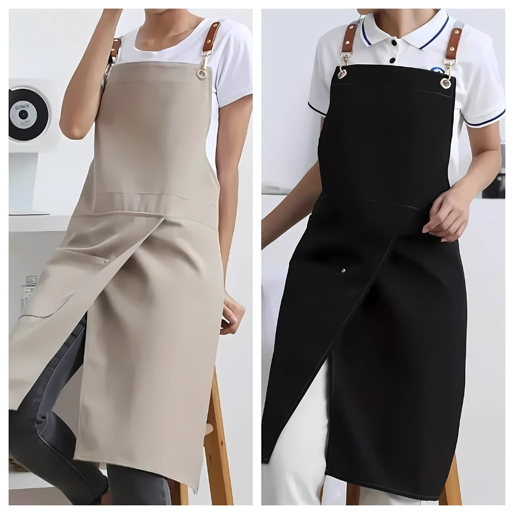 Unisex Split Skirt Apron with Pockets 1