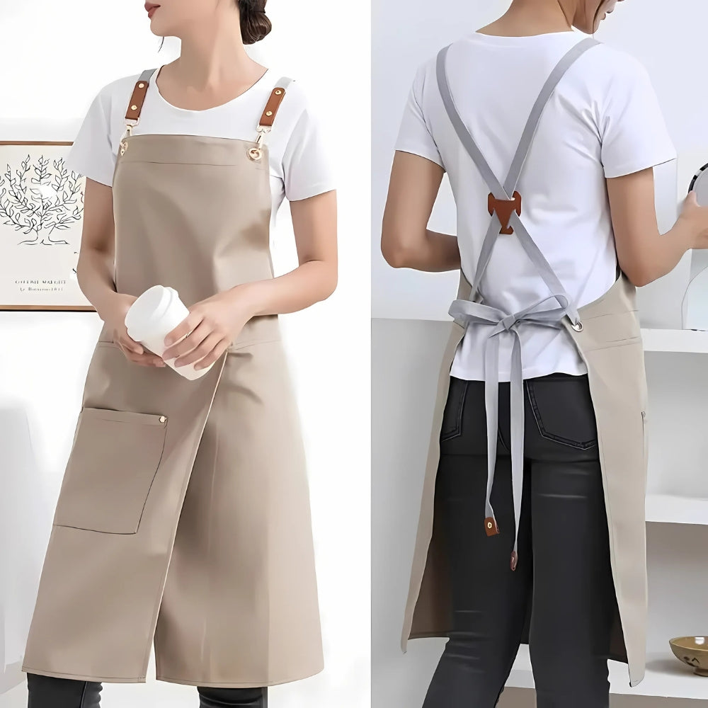 Unisex Split Skirt Apron with Pockets 3