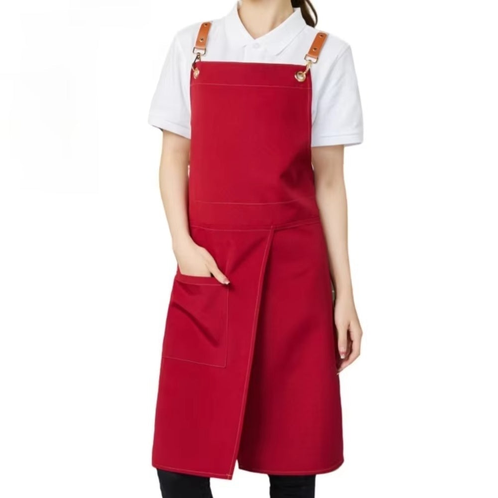 Unisex Split Skirt Apron with Pockets 5