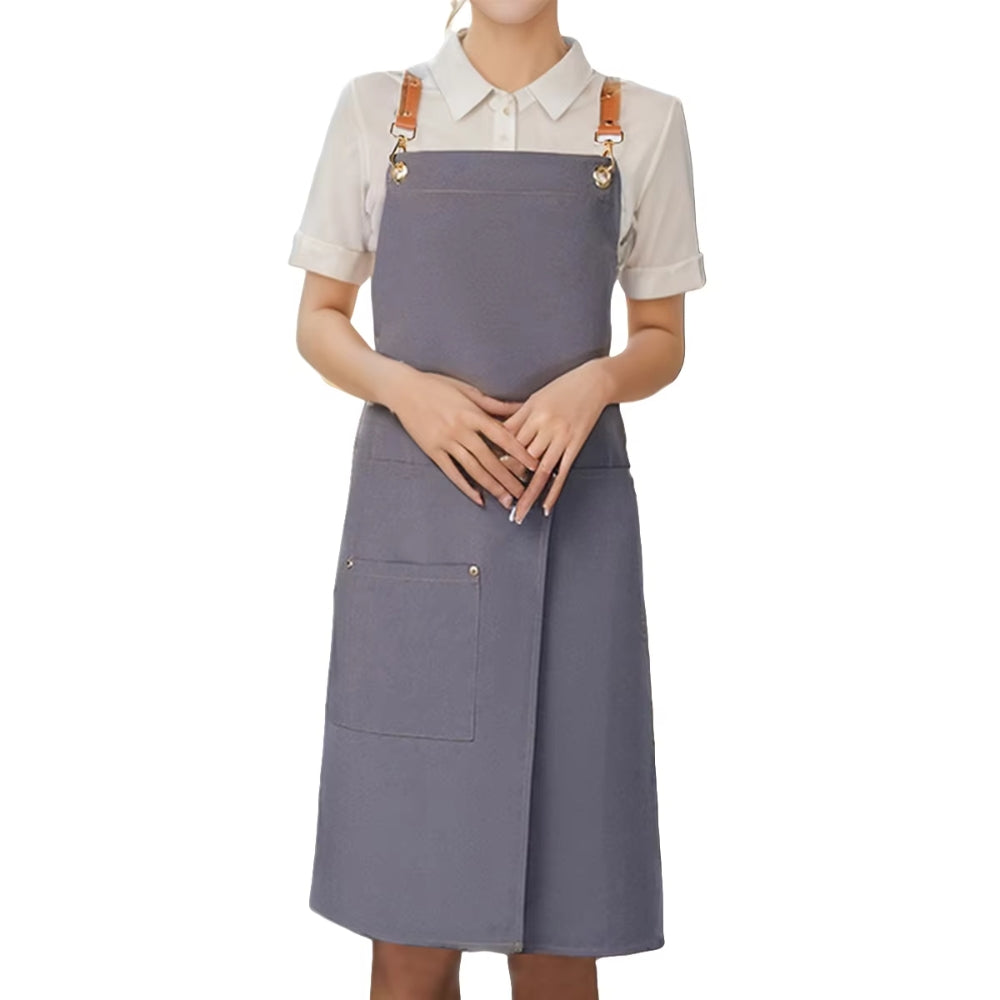 Unisex Split Skirt Apron with Pockets 6