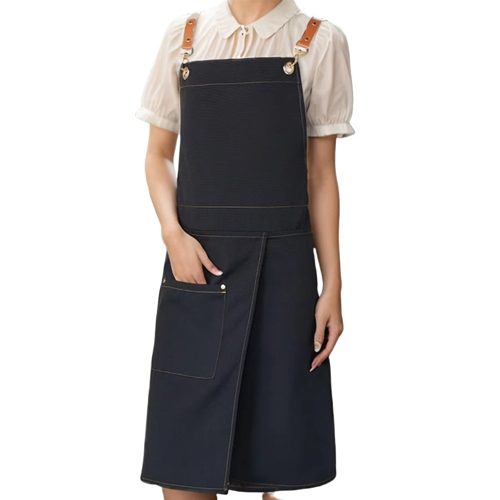 Unisex Split Skirt Apron with Pockets 7