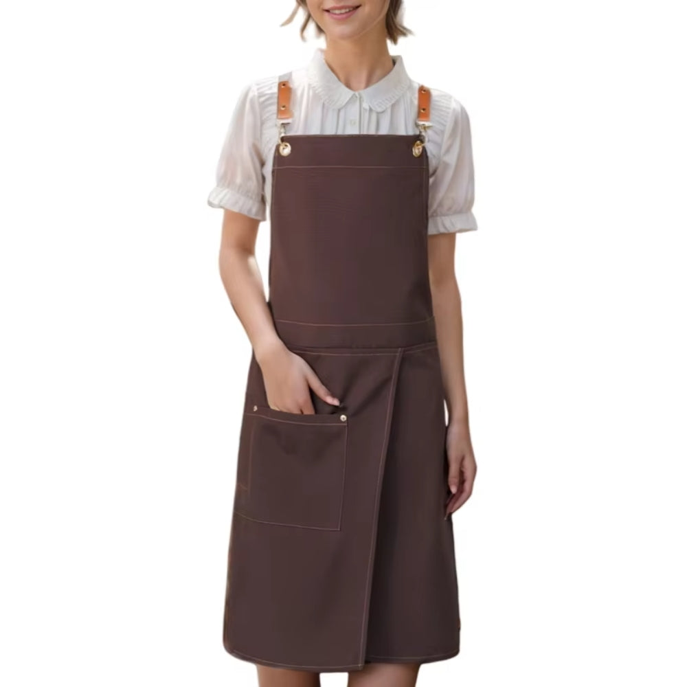 Unisex Split Skirt Apron with Pockets 9