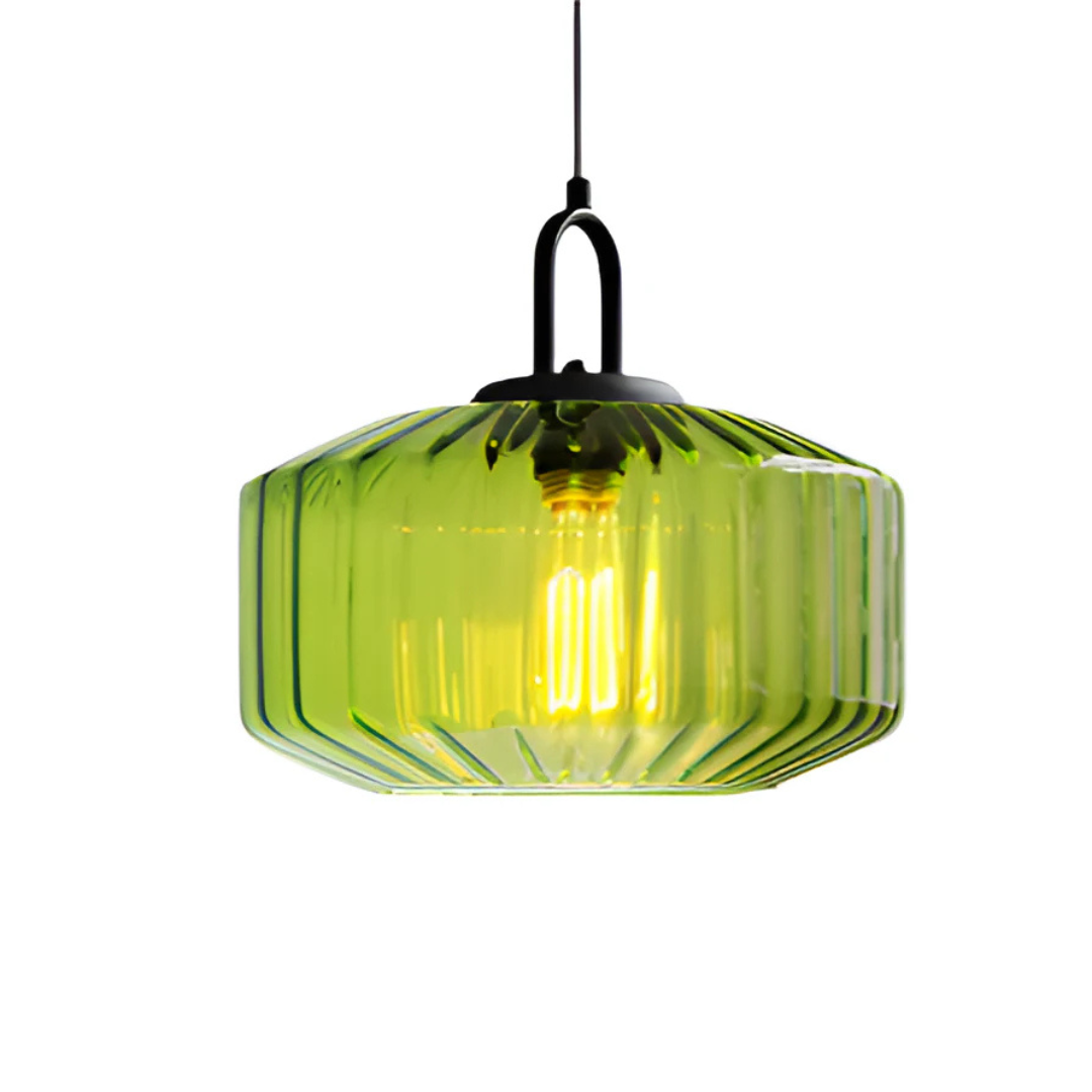 Vintage Elegance | Glass Pendant Light with Warm Glow | Stylish Kitchen Pendant Lighting for Cozy Spaces