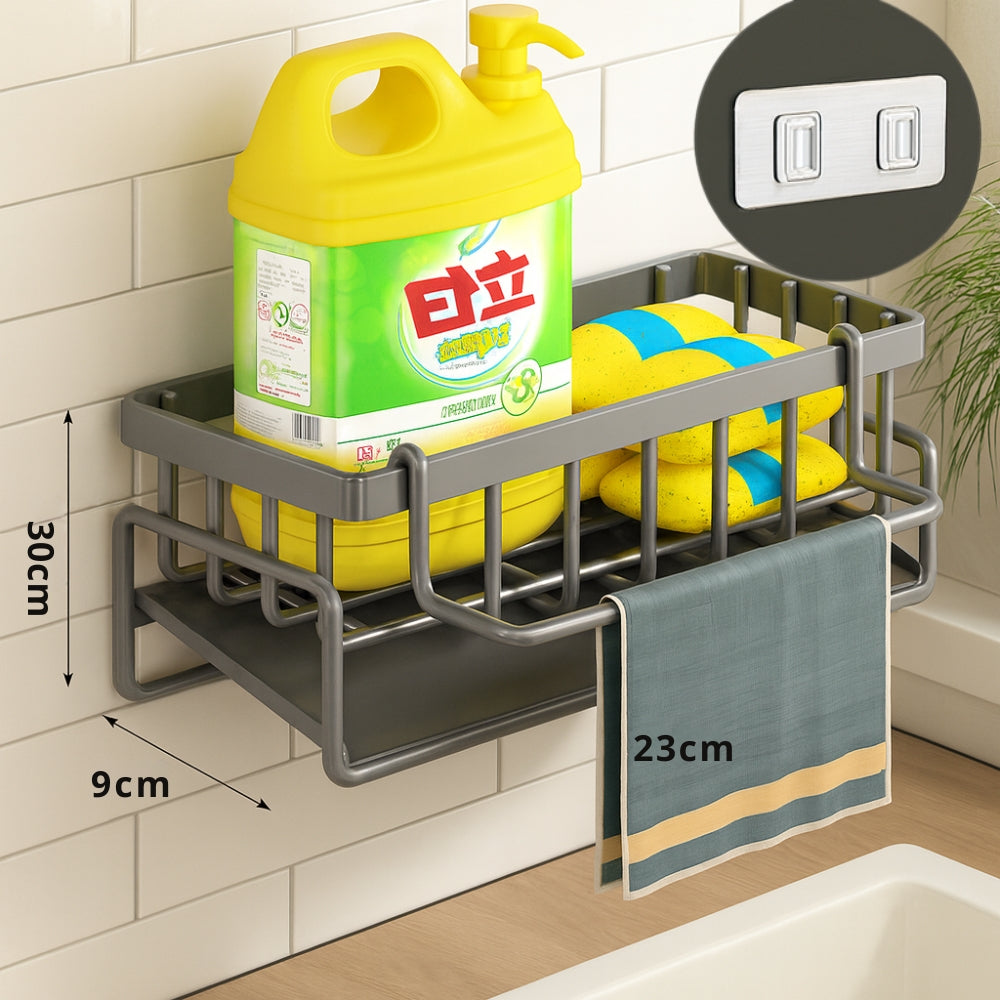 Wall Mounted Sponge Soap Dish Towel Rack 0