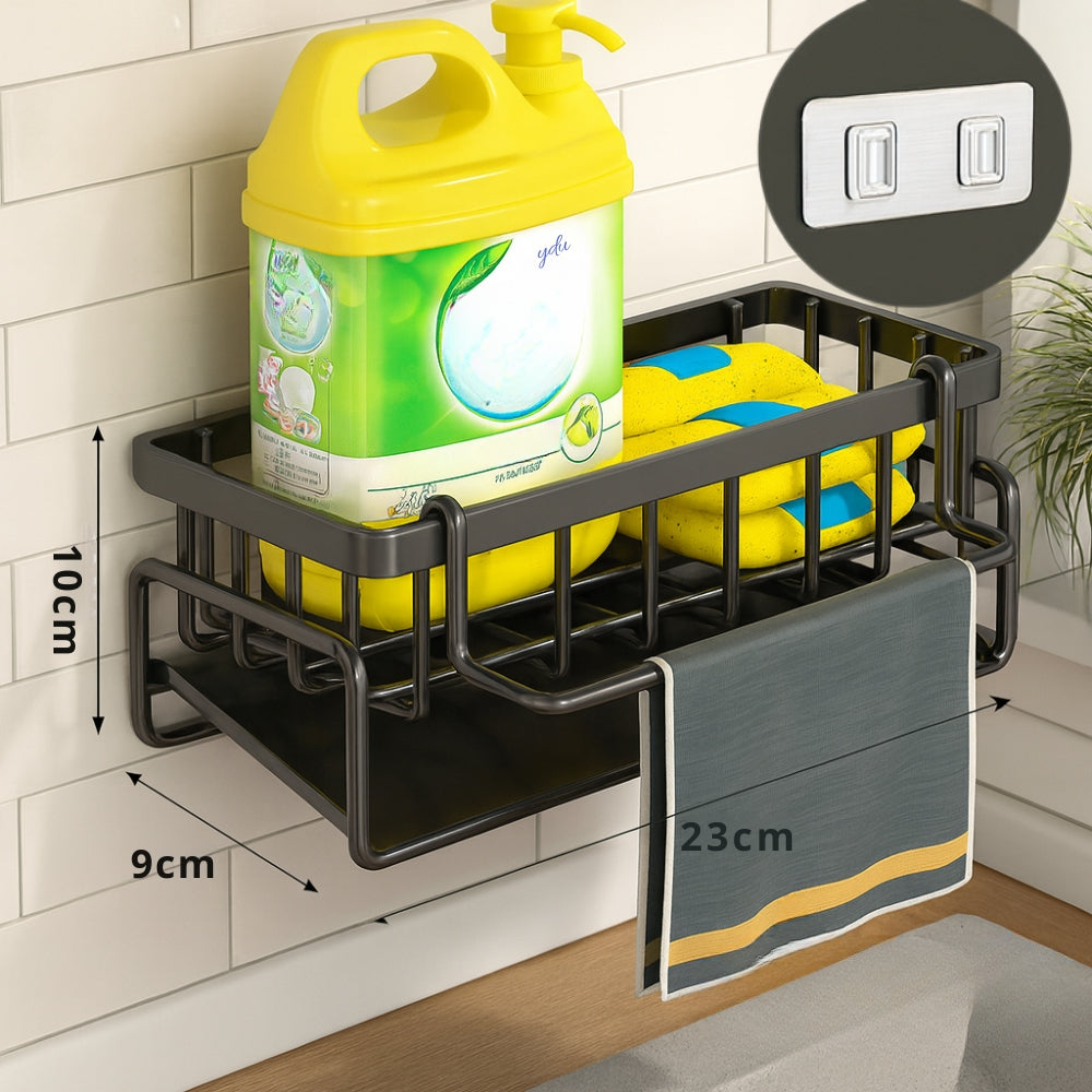 Wall Mounted Sponge Soap Dish Towel Rack 2