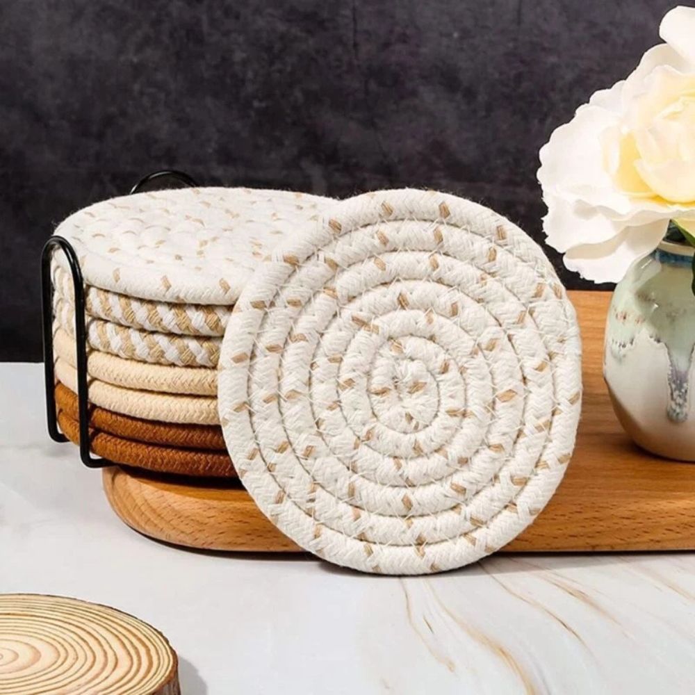 Woven Whirl Coaster Set | 8Pcs Set 3