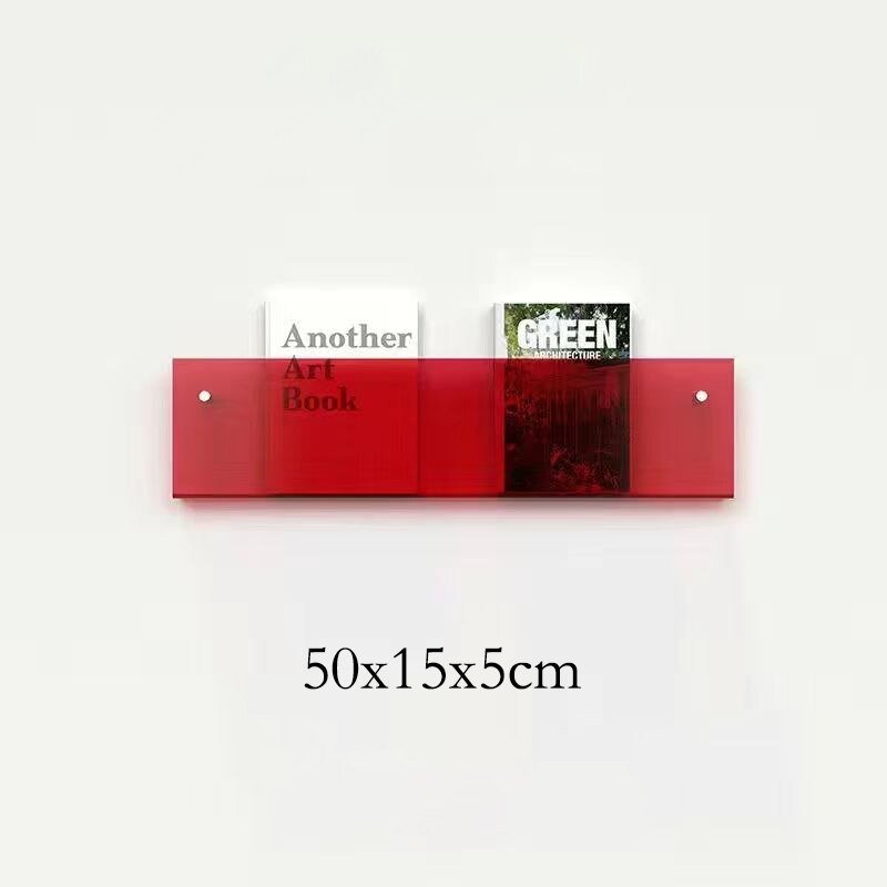 Acrylic Magazine Holder | Wall-Mounted Floating Shelf