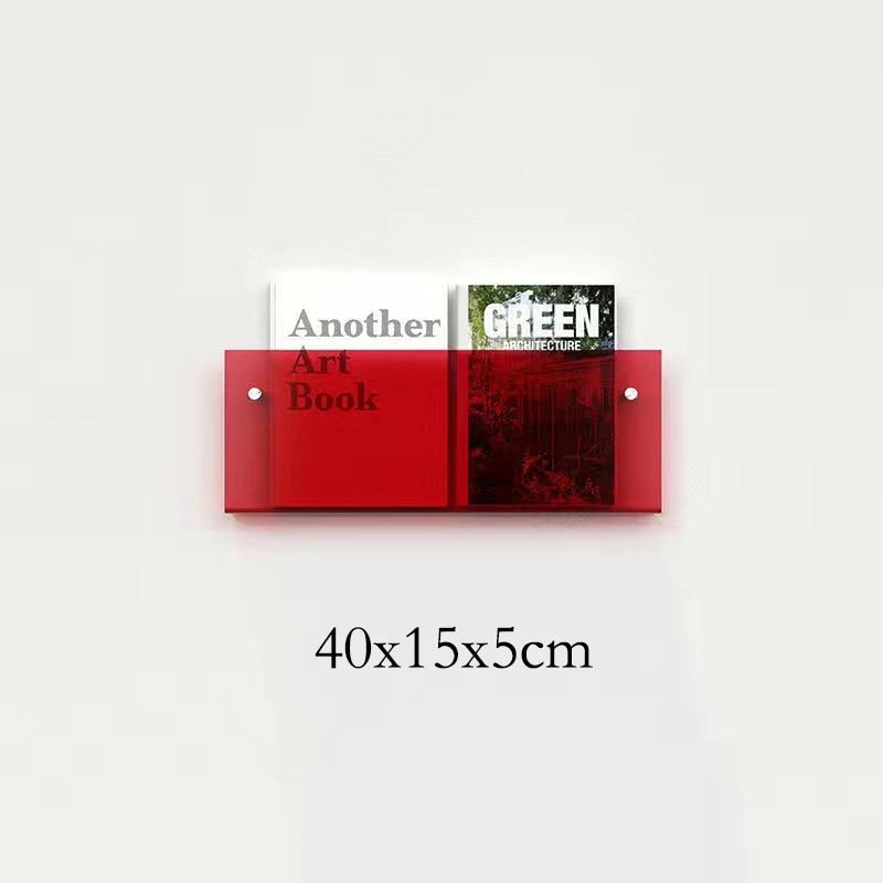 Acrylic Magazine Holder | Wall-Mounted Floating Shelf