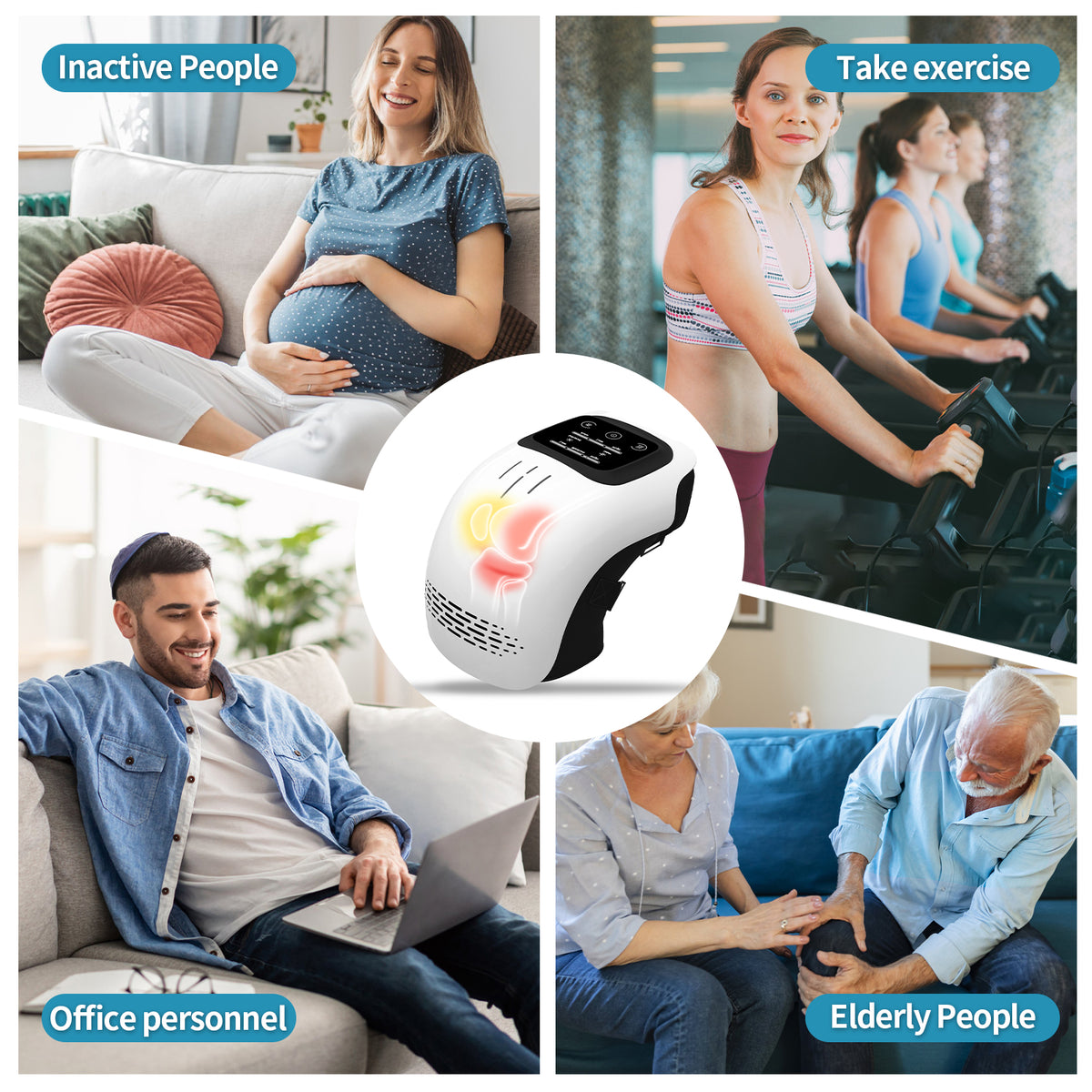 Knee Care | Electric Knee Massager with Infrared Heating & Vibration | Rechargeable Design for Pain Relief 2