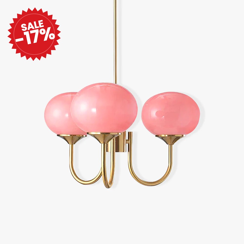 Contemporary Multi-Light Glass Chandelier - SALE -17%