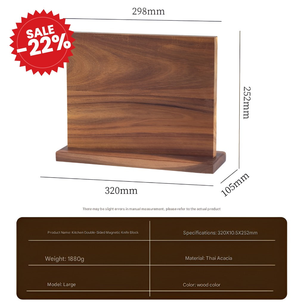 Magnetic Wood Knife Block - SALE -22%