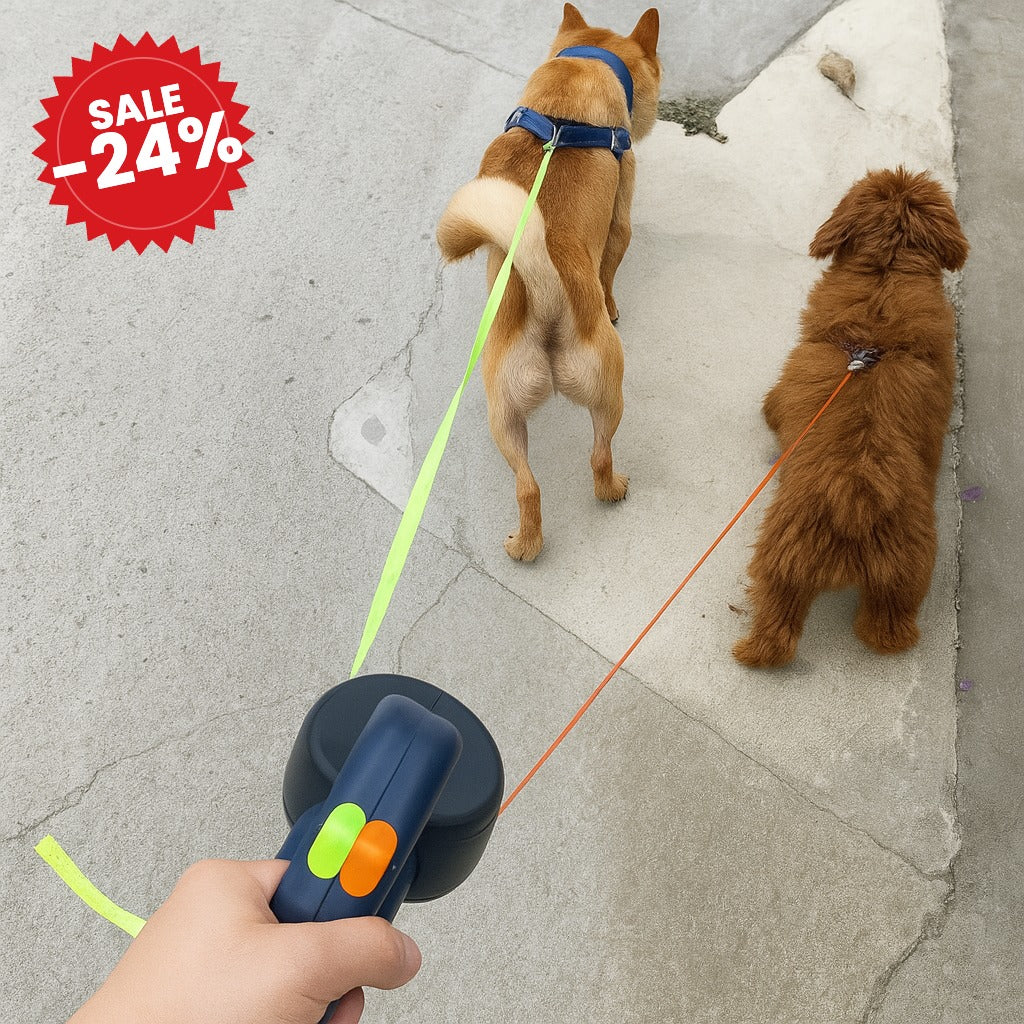 Dual Retractable Dog Leash - SALE -24%