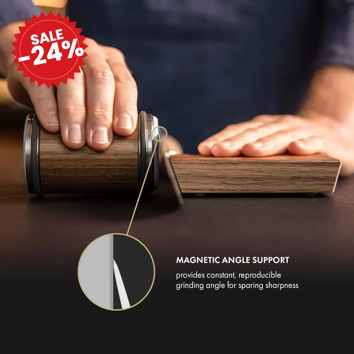 Rolling Knife Sharpener Magnetic Stone Set - SALE -24%