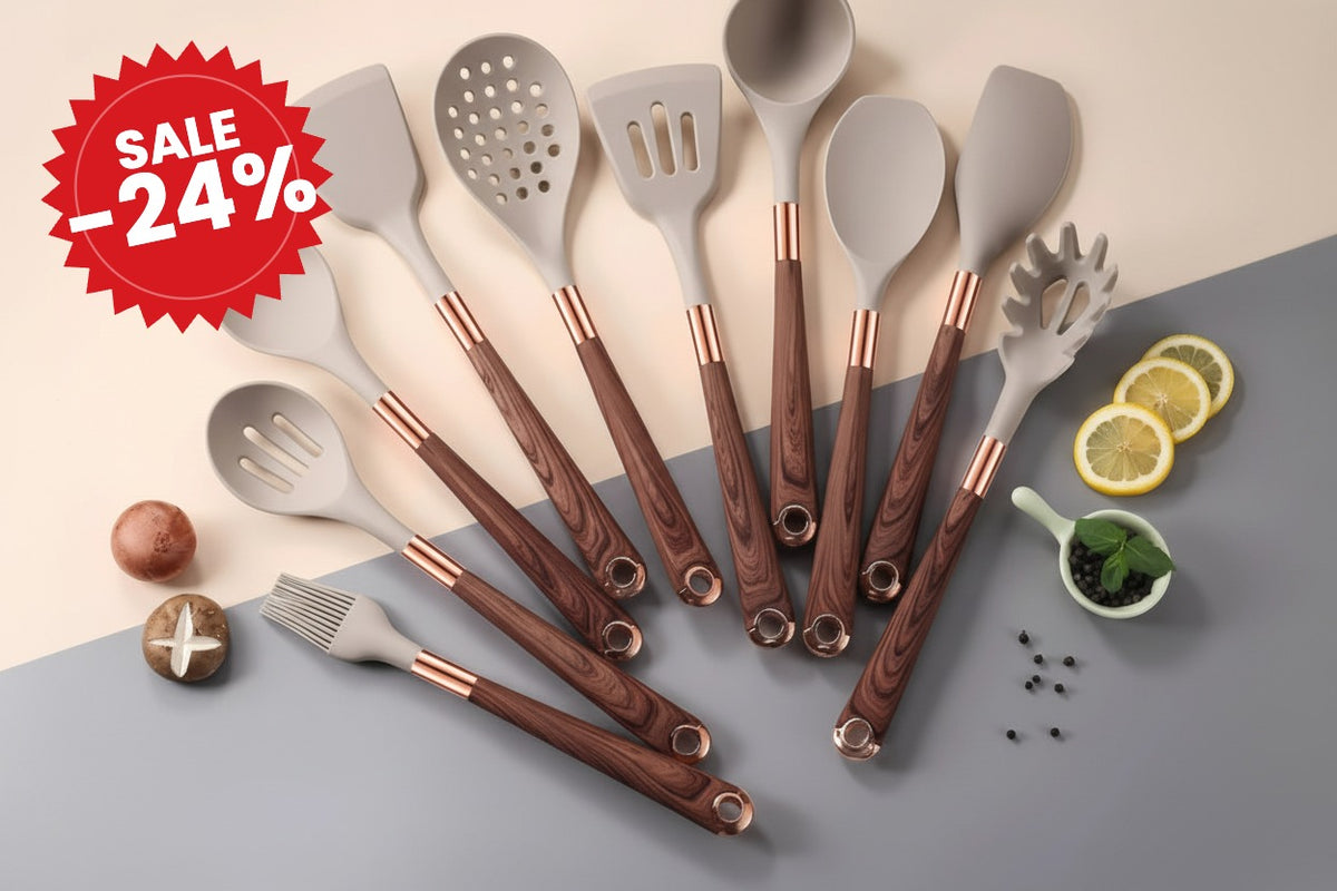 10-Piece Silicone Cooking Utensil Set - SALE -24%