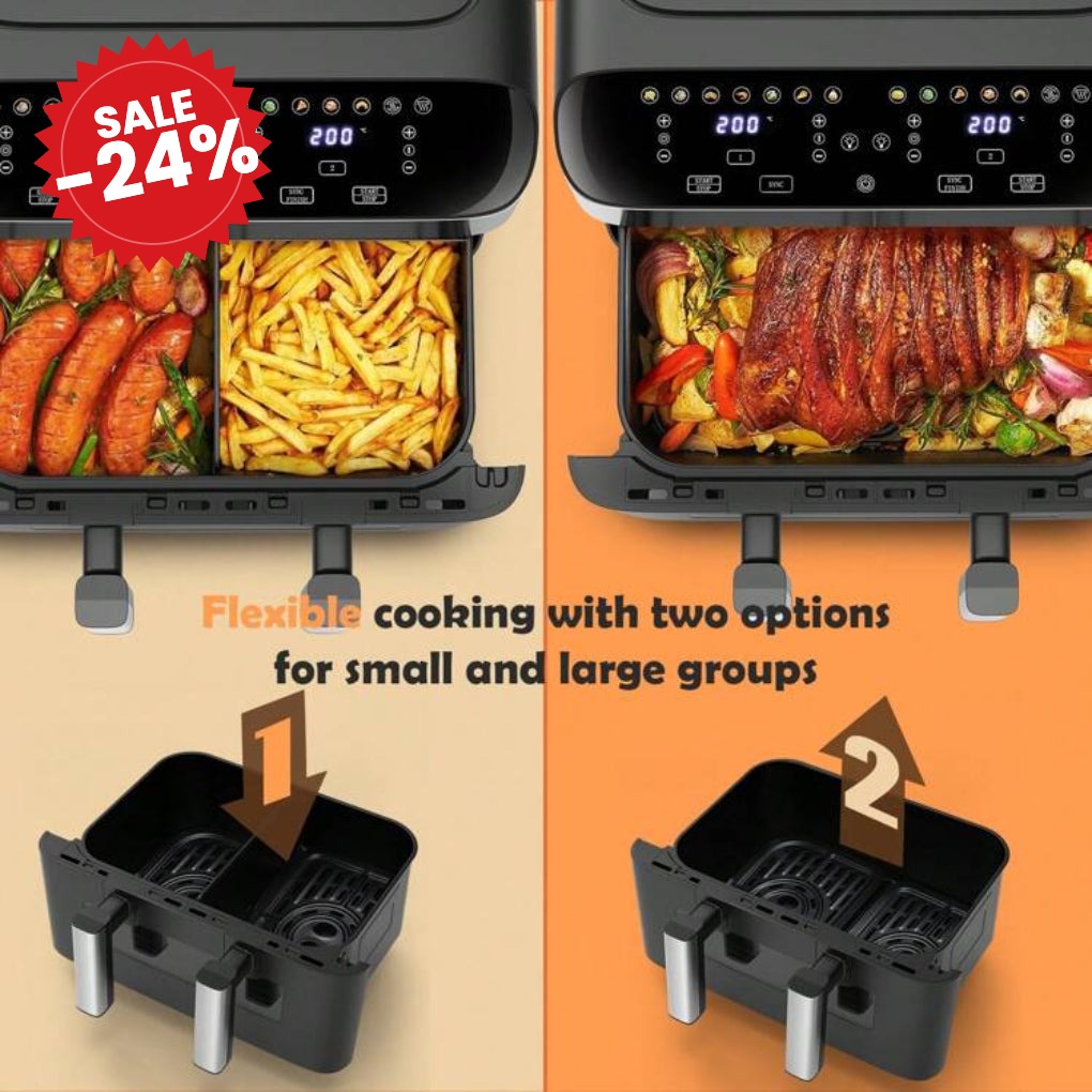 12-in-1 Dual Zone Air Fryer - SALE -24%