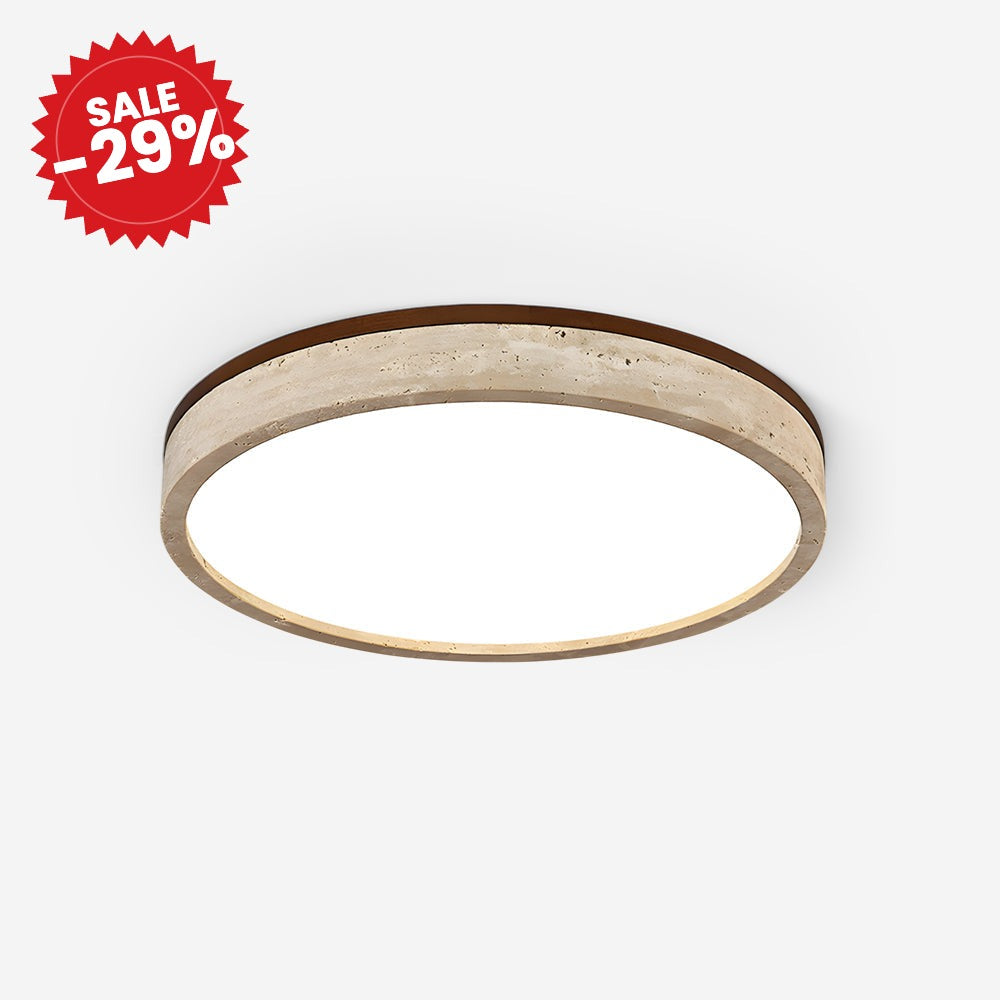 Organic Modern Travertine Ceiling Lamp - SALE -29%