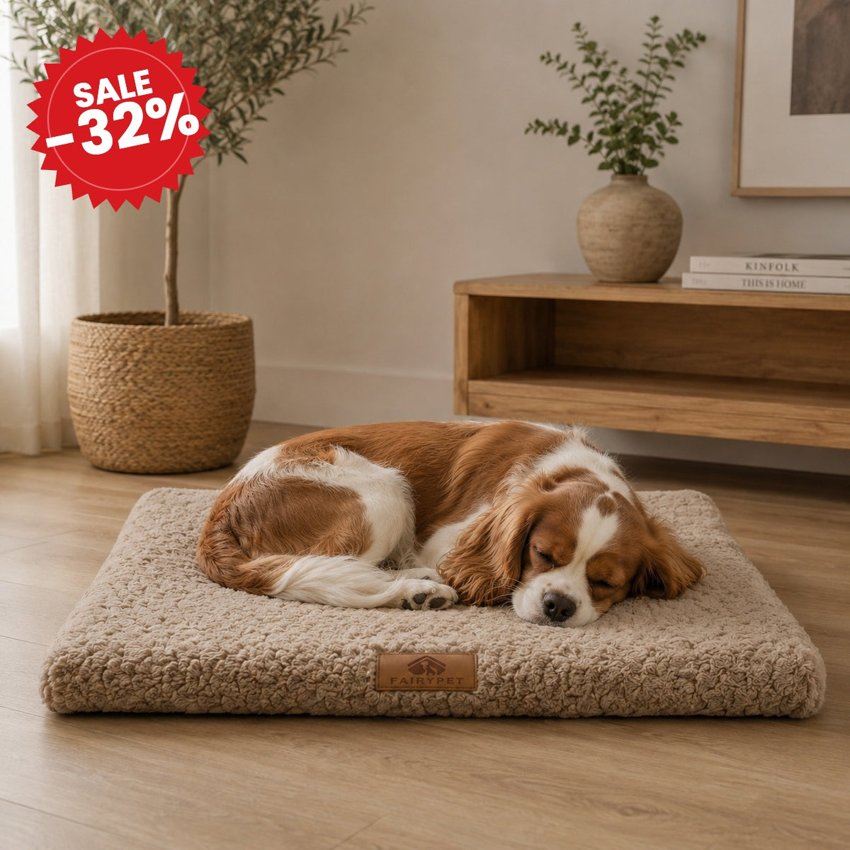 Washable Faux Fur Orthopedic Dog Bed - SALE -32%
