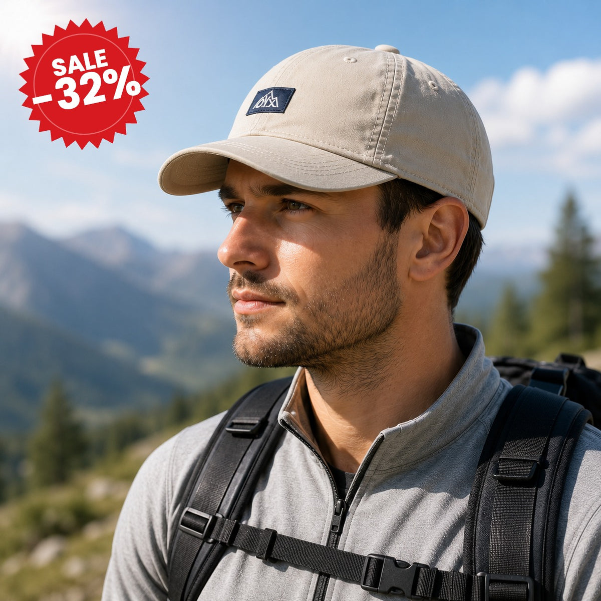 Adjustable Retro Short-Brim Baseball Cap - SALE -32%
