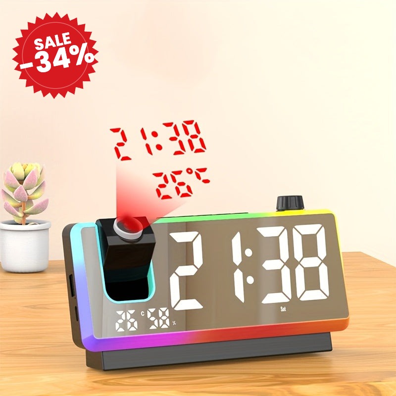LED Projection Alarm Clock - SALE -34%
