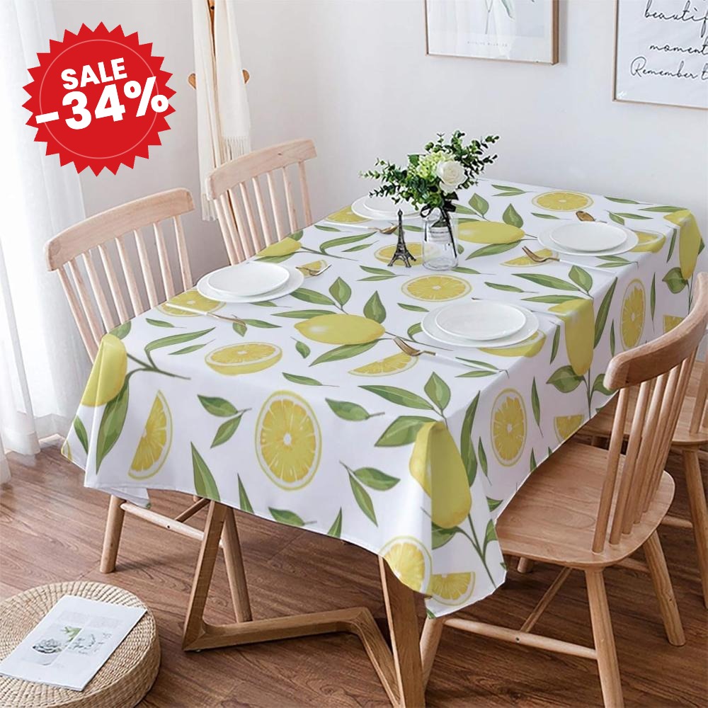 Lemon Leaf Tablecloth - SALE -34%