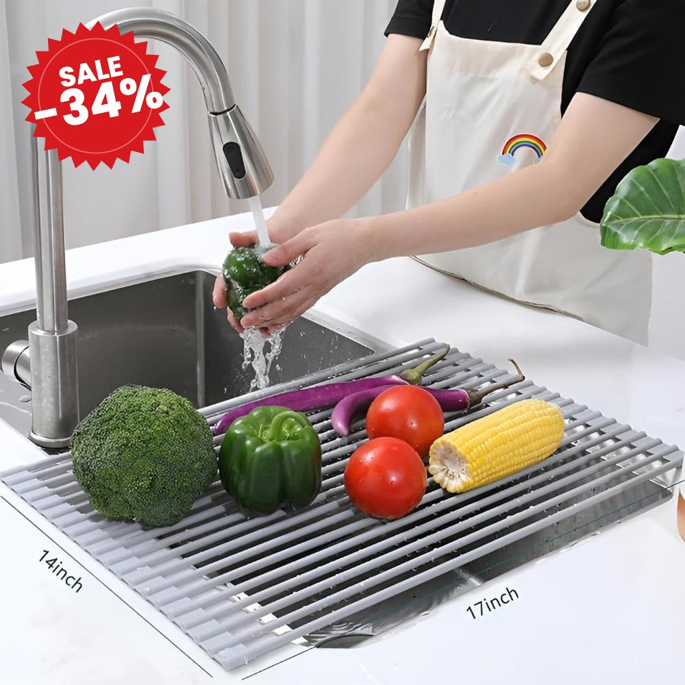 Stainless Steel Dish Drying Rolling Rack - SALE -34%