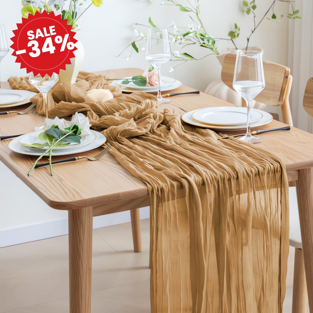 Cheesecloth Flowy Table Runner | 10 Pcs Set - SALE -34%