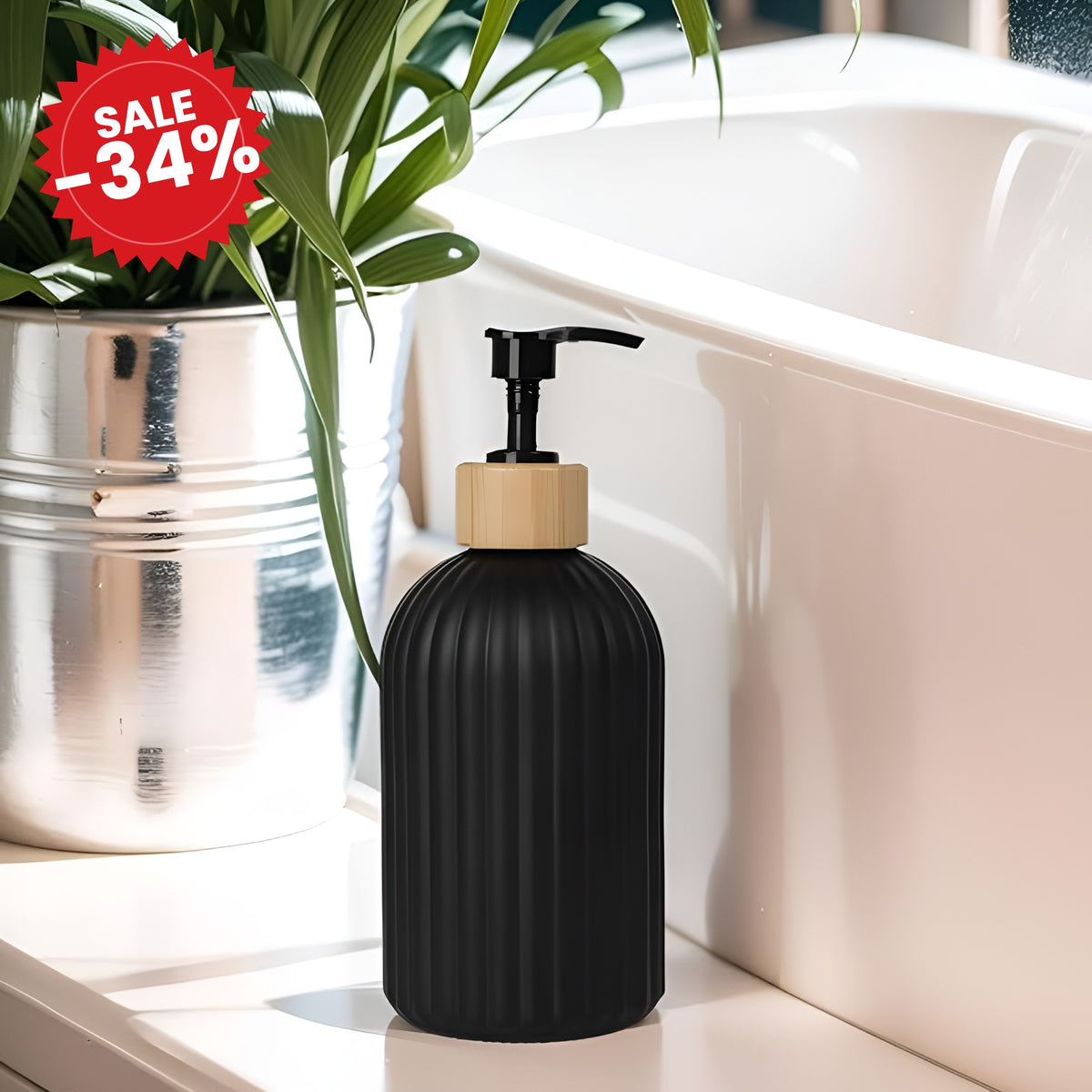Minimalist Bamboo Pump Soap Dispenser - SALE -34%