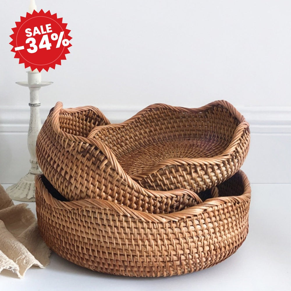 Stylish Handwoven Rattan Basket - SALE -34%