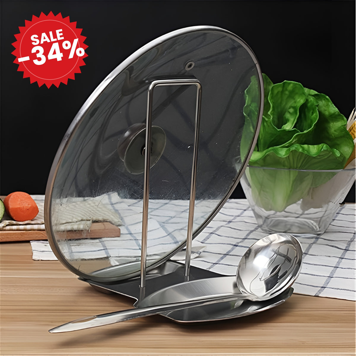 Sleek Pot Lid Holder Rack - SALE -34%
