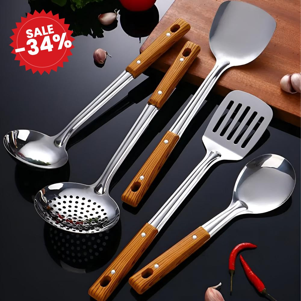 Classic Stainless Steel Kitchen Utensil Set (5 Sets) - SALE -34%