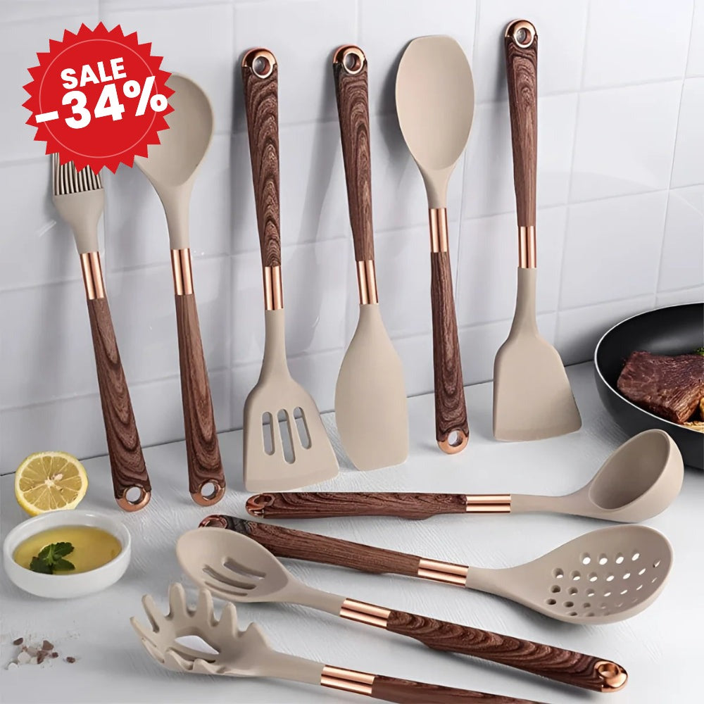 Luxe Silicone Cooking Utensils | 10 Pcs Set - SALE -34%