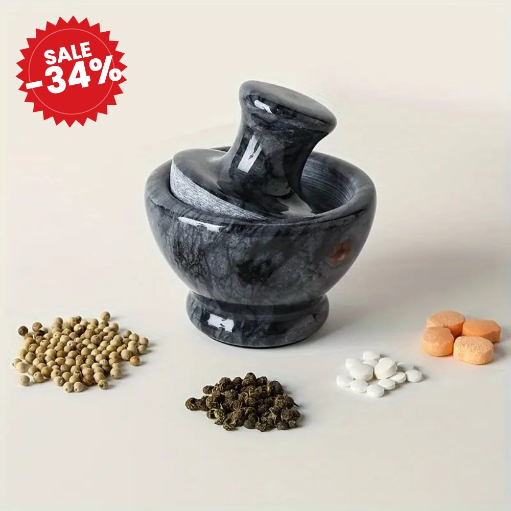 Marble Mortar & Pestel Spices Grinder - SALE -34%