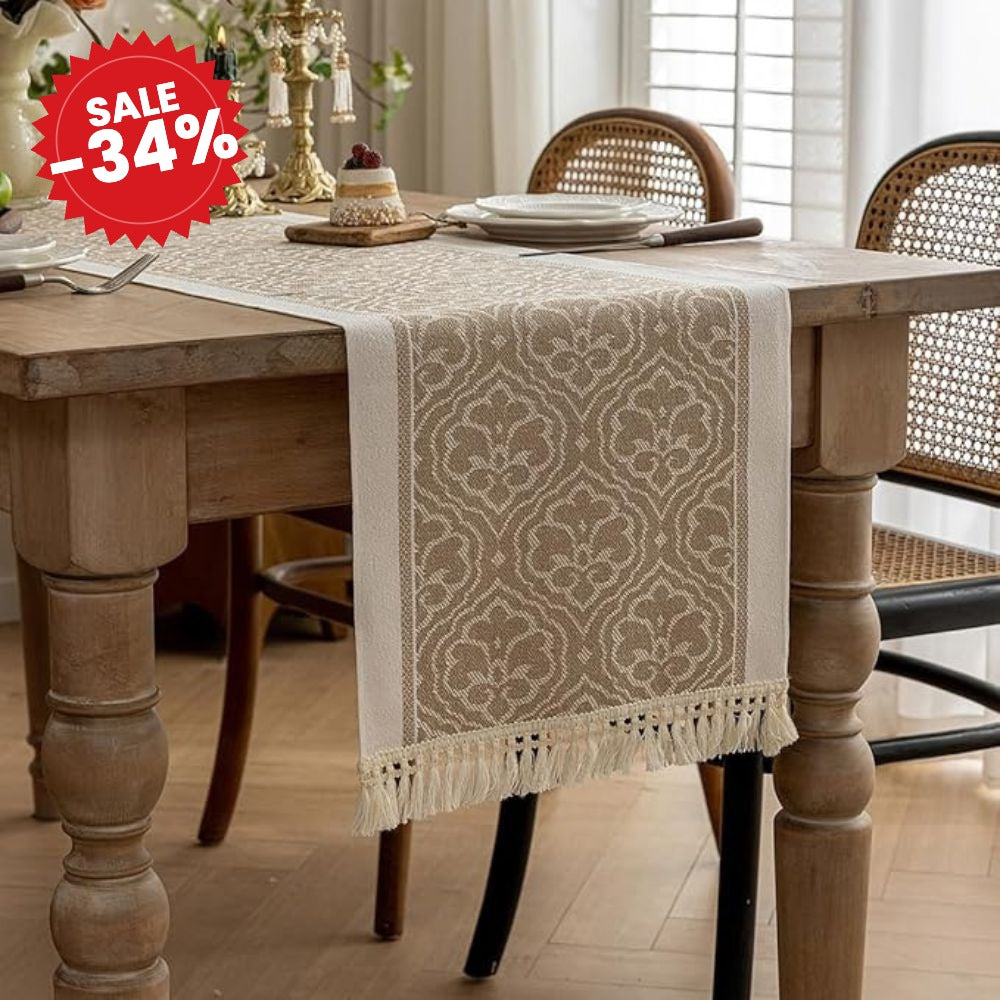 Damask Dune Table Runner - SALE -34%