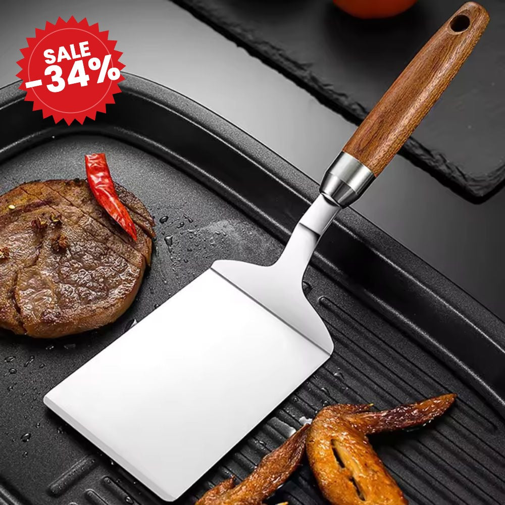 Stainless Steel Kitchen Spatula with Wooden Handle - SALE -34%